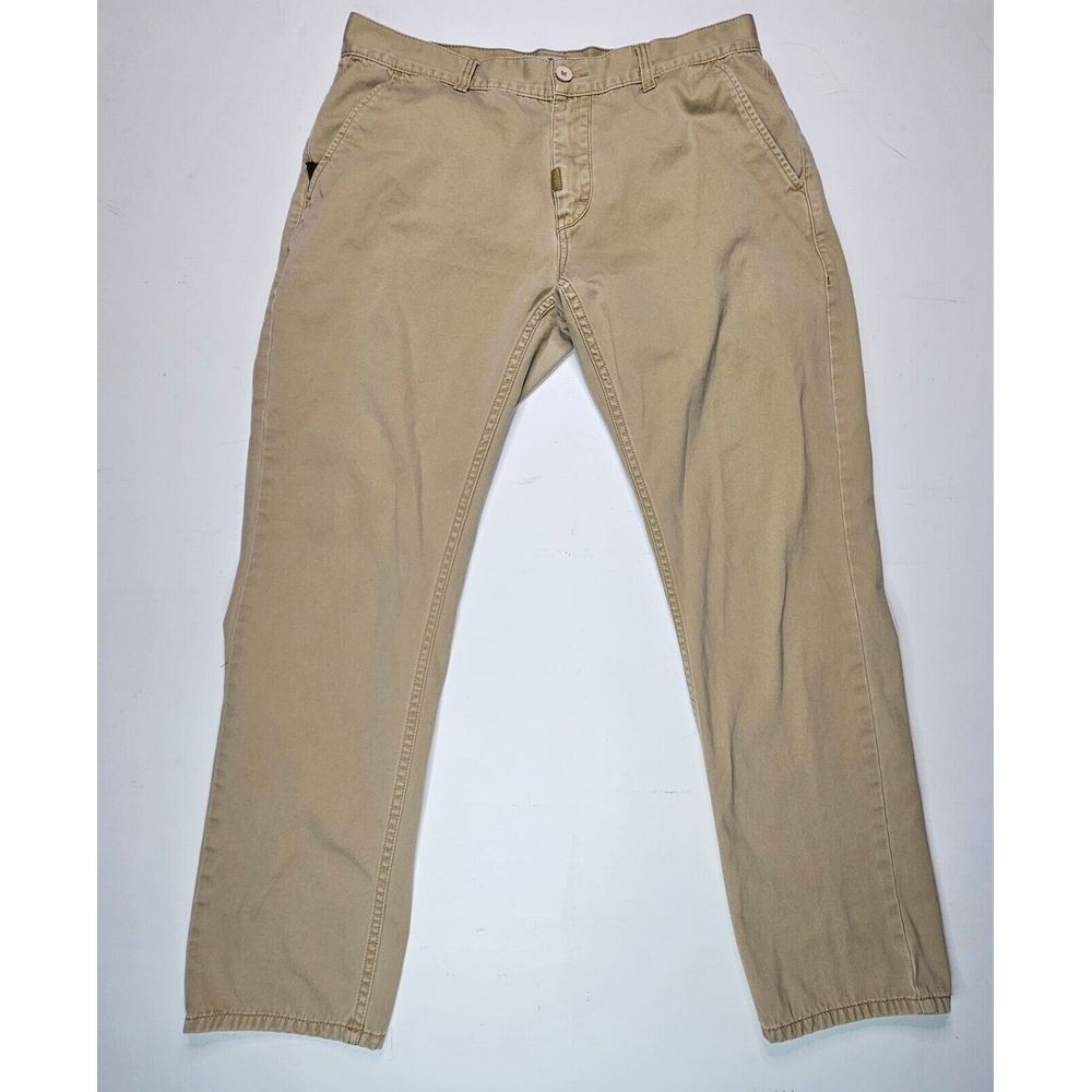 LRG Mens Pants True Tapered Fit Khaki Twill Size 38x31 J145003 LRGeans